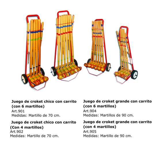 JGO.CROCKET CH.C/CARRITO 4MARTILLOS