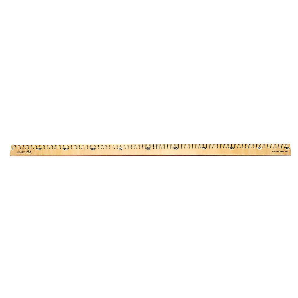 regla de madera de 1 metro