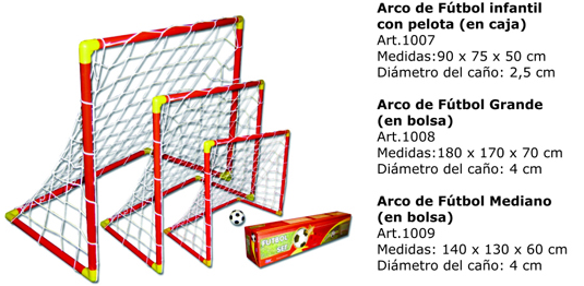 ARCO DE FUTBOL MEDI. CAñO 4CM.DIAME