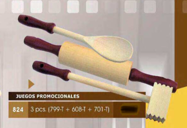 Jgo de Cuchara, Bate Bife y Palo de amasar