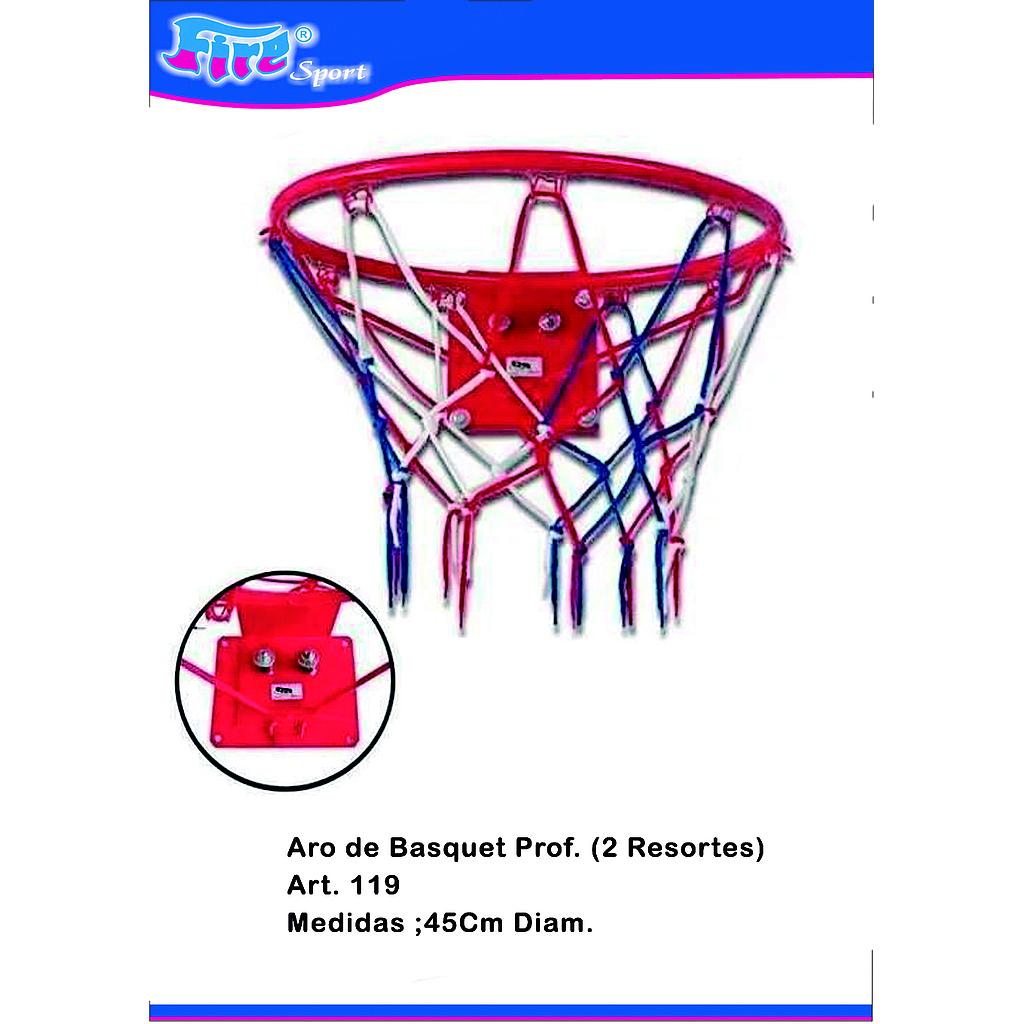 aro de basquet profesional de caño (con 2 resortes)