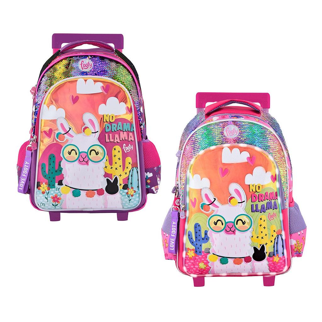 Mochila Footy Carro 18" c/luz Led/fila 16 arriba 