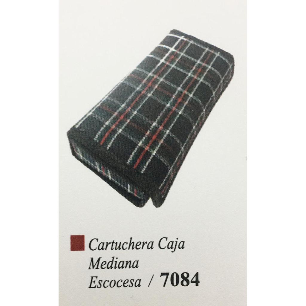 Cartuchera caja escocesa mediana