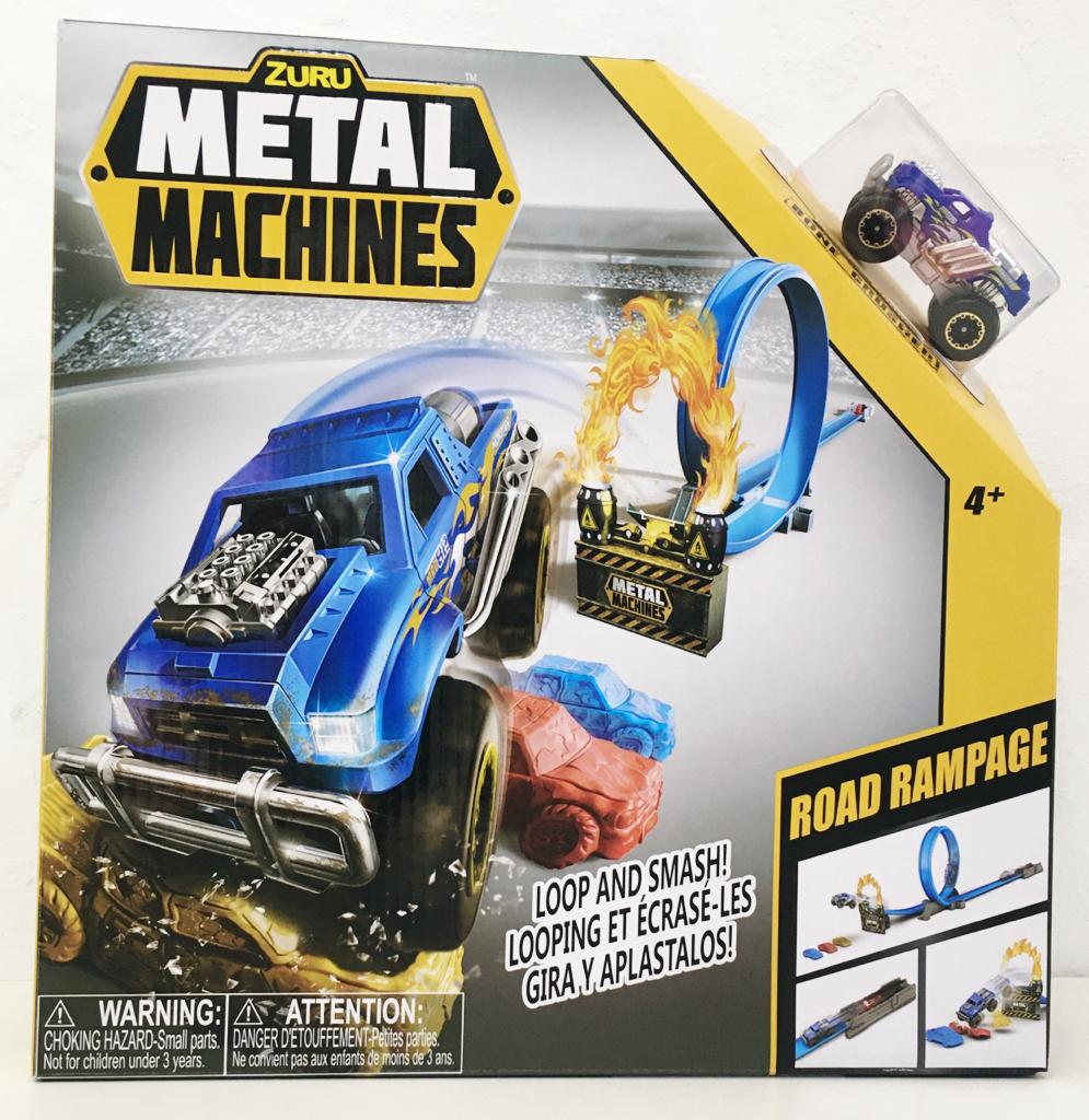 Metal Machines Road-Pista de autos c/lanzador metal mashines  360°      
