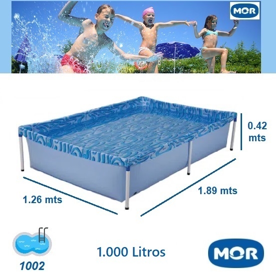 Pileta de lona mor chica 1000 L 1.89X1.26X42 CM