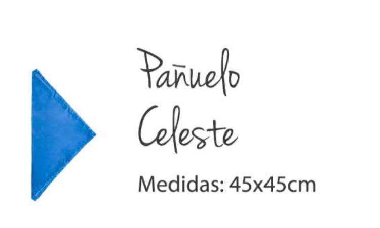 Pañuelo celeste viene X 6