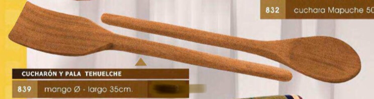 Cucharon y pala Tehuelche , mango redondo
