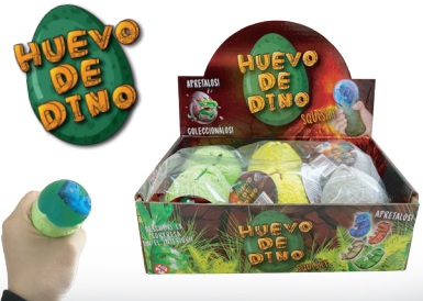 Squishy huevo de dinosaurio caja x6 unidades