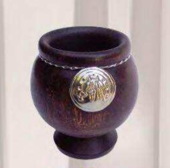 Mate bolita azabache c/ alpaca (algarrobo)