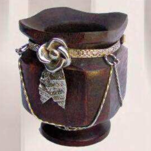 Mate cuadrado azabache c/ alpaca (algarrobo)