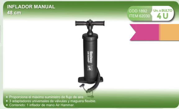 inflador manual 48 cm
