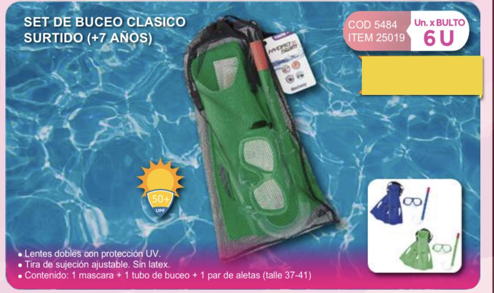 kit de buceo clasico surtido + 7 años