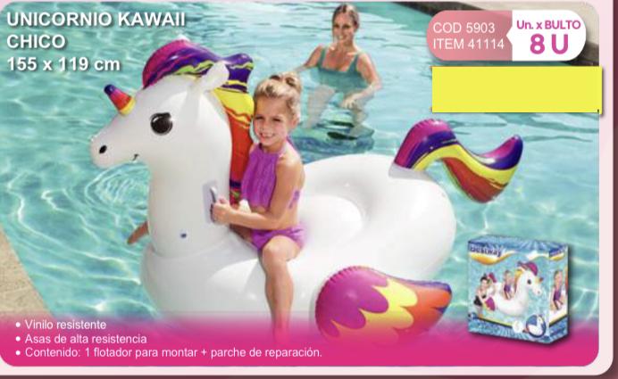 unicornio kawaii chico 155 x 119 cm