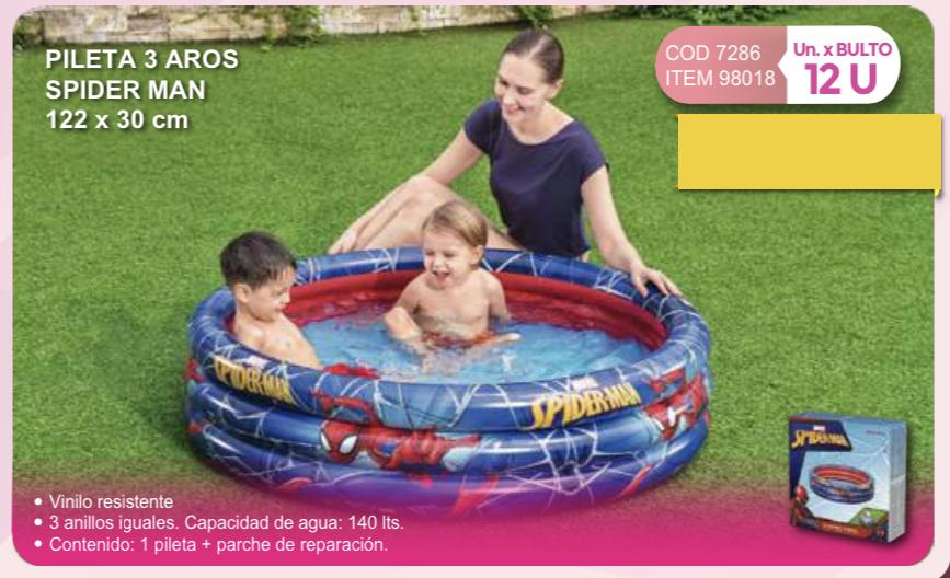 spider-man pileta 3 aros 122 x 30 cm