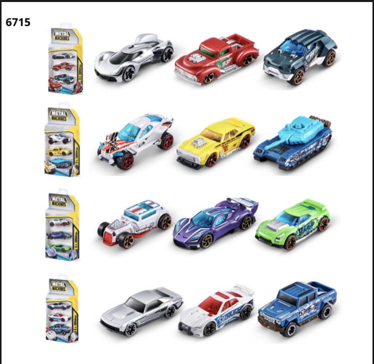 METAL MACHINE DIE CAST X 3 (7483)