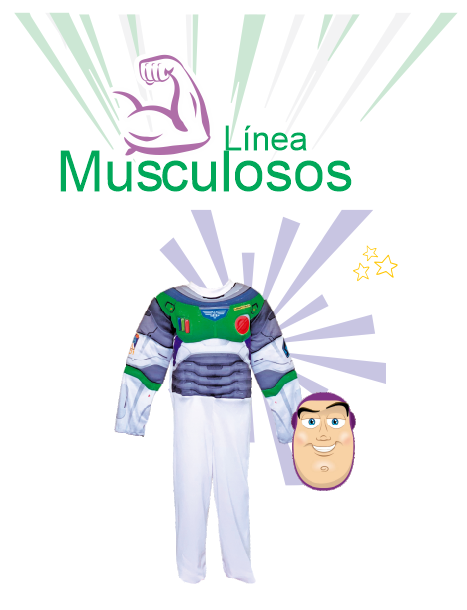Disfraz musculoso Buzz Lightyear