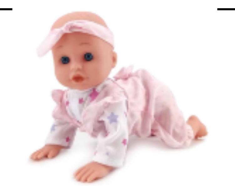 BEBE GATEA CON SONIDO 32 CM 